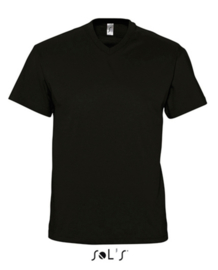 Men T-shirt V-hals - Deep Black
