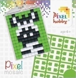 Pixel sleutelhanger - Zebra