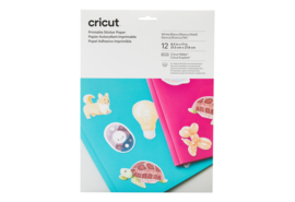 Cricut Printable Sticker Paper 21,5 cm x 28 cm - 12 Sheets