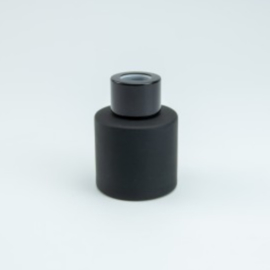 Parfumflesje Cylinder Black met zwarte schroefdop - 50ml