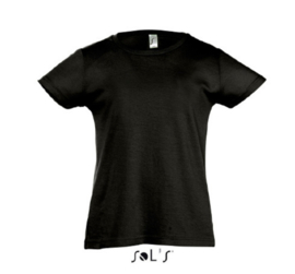 Girls T-shirt - Deep Black