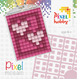 Pixel sleutelhanger - Hartjes