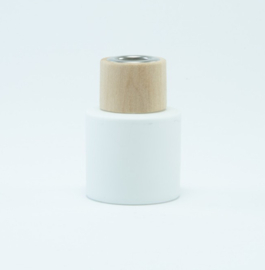 Parfumflesje Cylinder White met houten schroefdop - 50ml