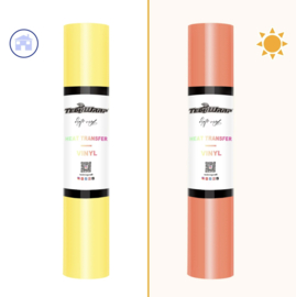 UV Neon Color Changing Heat Transfer 1,5m - Spring Yellow to Marker Pink  Teckwrapcraft  *NEW*