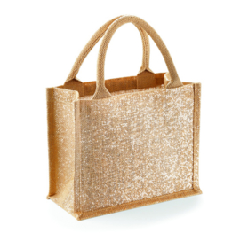 Shimmer Jute Mini Gift Bag Gold