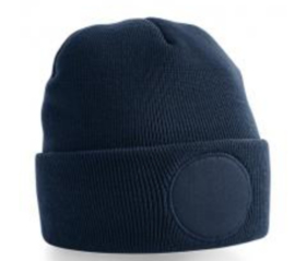 Circular Patch Beanie - FRENCH NAVY
