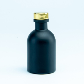 Luxe flesje Zwart - Gouden Dop 50ml
