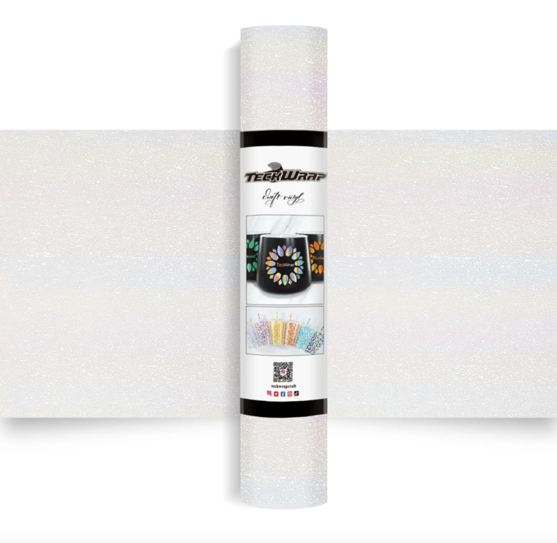 Glitter Brush Adhesive Vinyl - Nebula White TeckwrapCraft (1,5m) *NEW*