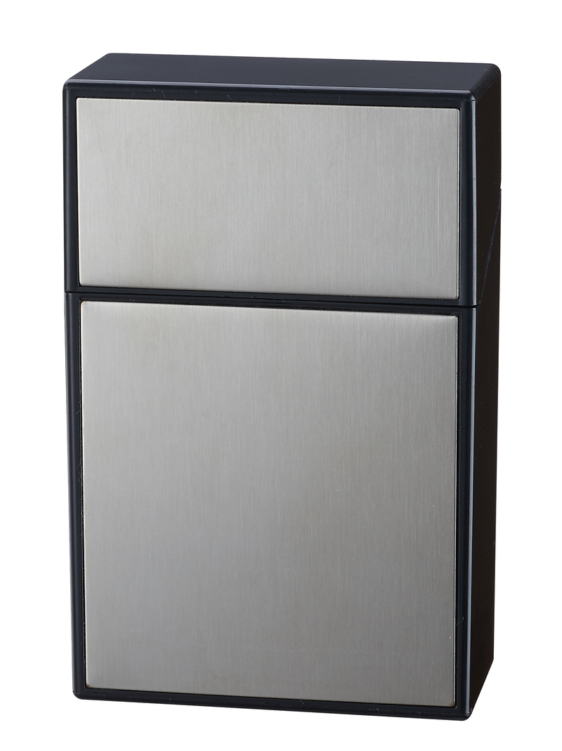 Sigaretten box push Metal plate 20st zilver