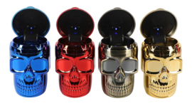 Champ Asbak Skull met ledlamp goud