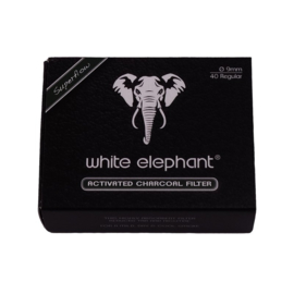 White Elephant Activated Charcoal Filters 9 mm 40st