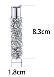 Aansteker piezo Daimond collection metaal zilver