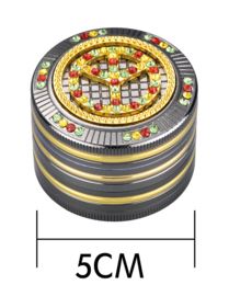 Champ High Grinder bling-bling Rasta Peace Ø 50mm