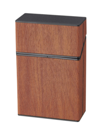 Sigarettenbox push  20 stuks houtlook