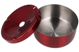 Asbak RVS rood 12cm