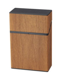 Sigarettenbox push  20 stuks houtlook