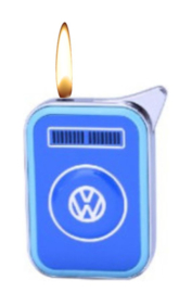 Volkswagen aansteker met gewone vlam VW logo