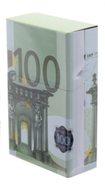 Sigarettenbox 20st metaal biljet 100 euro