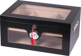 Humidor Black matt glas h:18 x b:38 x d:27cm