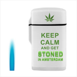 Aansteker jetflame Keep calm get stoned in Amsterdam
