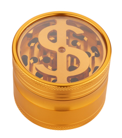 Champ High Grinder Aluminium 3D window Ø 63mm Golden Dollar