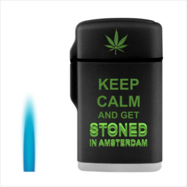 Aansteker jetflame Keep calm get stoned in Amsterdam