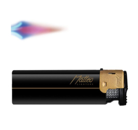 Aansteker turbo Rubber zwart goud