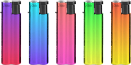 Aansteker met Jetflame vlam Metal Case Rainbow