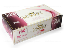 Korona Slim hulzen pink 120 stuks