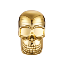Champ Asbak Skull met ledlamp goud