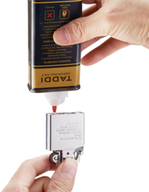 Champ benzine aansteker met gewone vlam Skull zilver