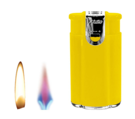 Aansteker Duo turbo & gewone vlam geel