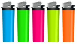 Wegwerpaanstekers vuursteen neon 50 stuks