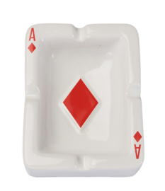Asbak ceramiek Casino Ruiten aas