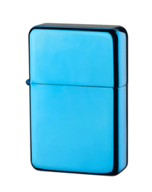 Champ benzine aansteker met gewone vlam hoogglans blauw