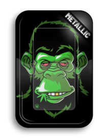 Metal Rolling Tray "green monkey" (275 mm x 175 mm)