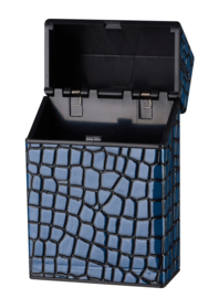 Sigaretten box push 20st Croco deluxe blauw