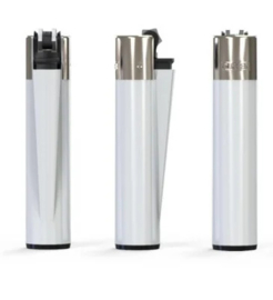 Clipper aansteker vuursteen Wit