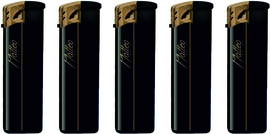 Aansteker met gewone vlam zwart goud