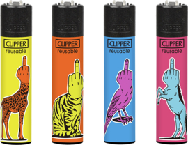 Clipper aansteker vuursteen Middle finger up
