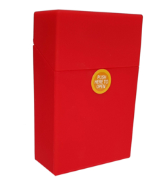 Sigaretten box Push 20st rubber rood