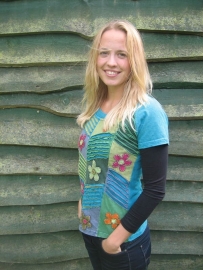 T-Shirt Flower Blue