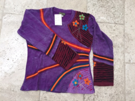 Shirt Bahini Purple Stripe