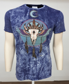 No Time T-Shirt Indian Style D Blue