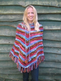 Gebreide Multicolour Poncho