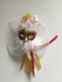 Decoratie oogmaskers voor de carnaval (diverse  kleurcombinaties)