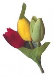 Broche van tulpen