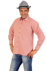 Tiroler blouse rood/wit