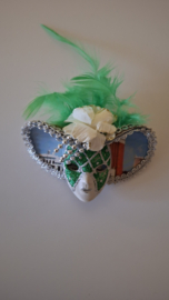 Broche Venetiaans masker(klaphoed)