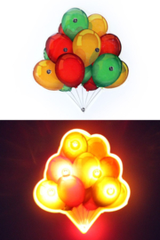 Ballonnen broche  met licht